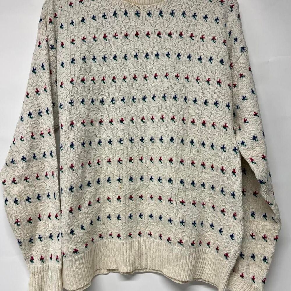 American-eagle Women's Cream and White Jumper